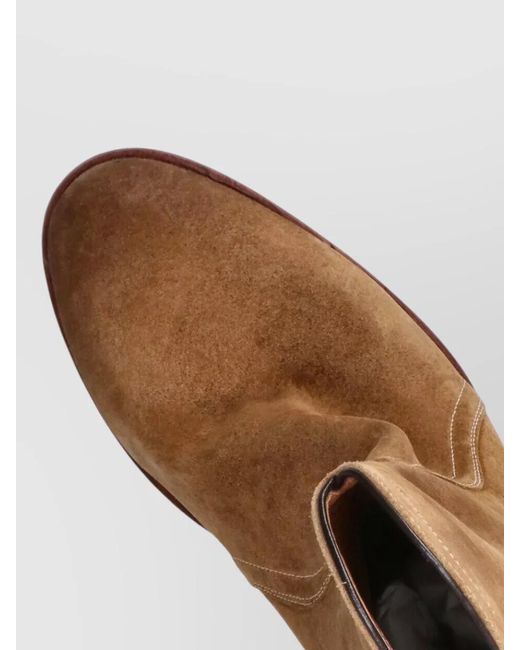 Jil Sander Brown Leather Ankle Boots for men