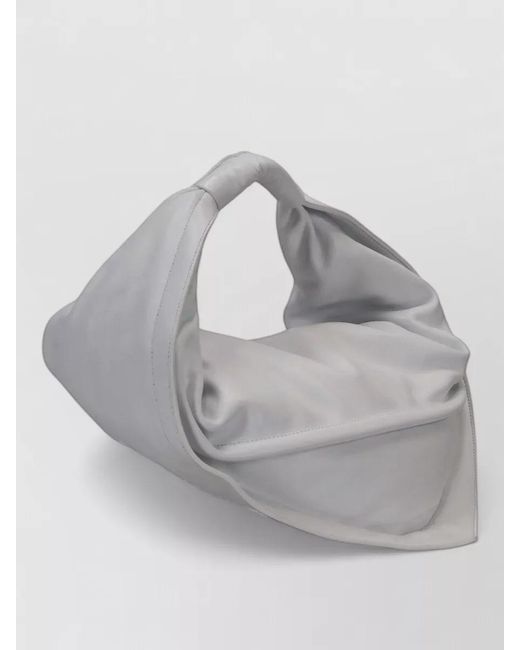 FEDERICO CINA Gray Maxi Tortellino Compact Shoulder Tote Bag