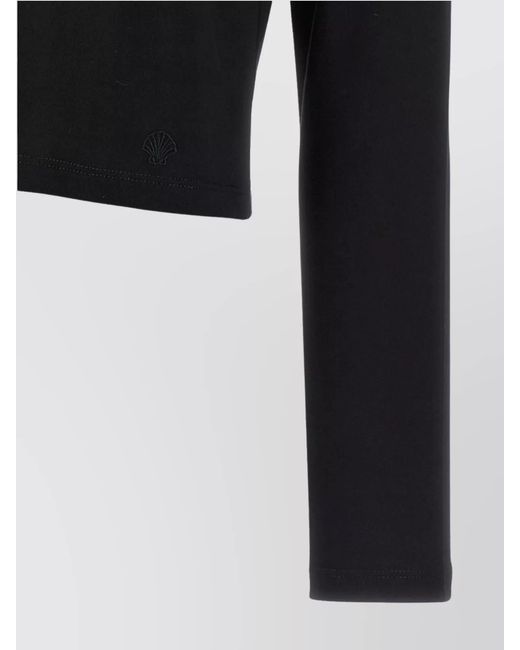Loulou de Saison Blue Cotton Cropped Long-Sleeve T-Shirt