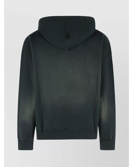 Golden Goose Deluxe Brand Black Cotton Oversized Bleached Hoodie for men