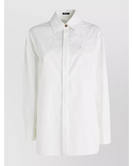 Versace White Cotton Poplin Shirt