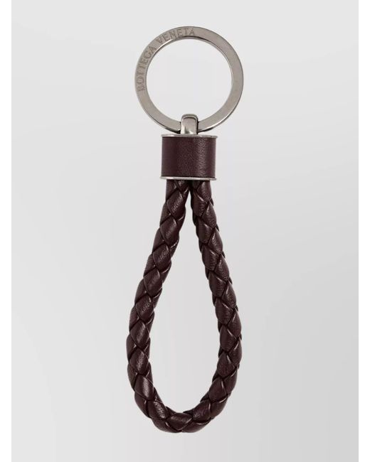 Bottega Veneta White Leather Keyring for men