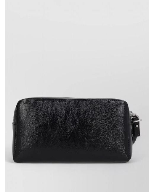 Courreges Black Synthetic Clutch Bag Wrist Strap Style