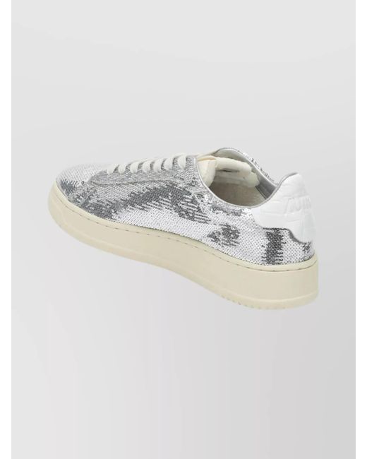 Autry Metallic Sequined Low-Top Sneakers