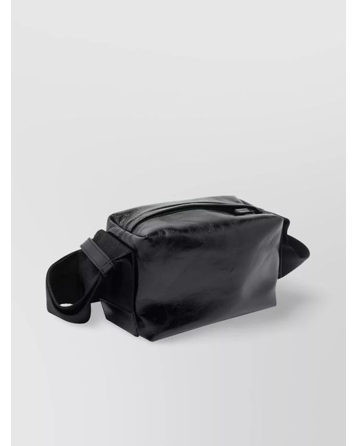 Uma Wang Black Leather Shoulder Bag