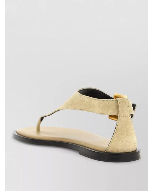 Balmain Natural Leather Anthem Sandals