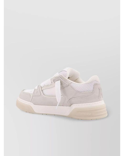 Represent Pink Suede And Mesh Low-Top Sneakers for men