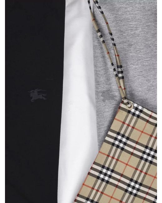 Burberry Black Crew Neck Short Sleeve Regular Fit Pack for men