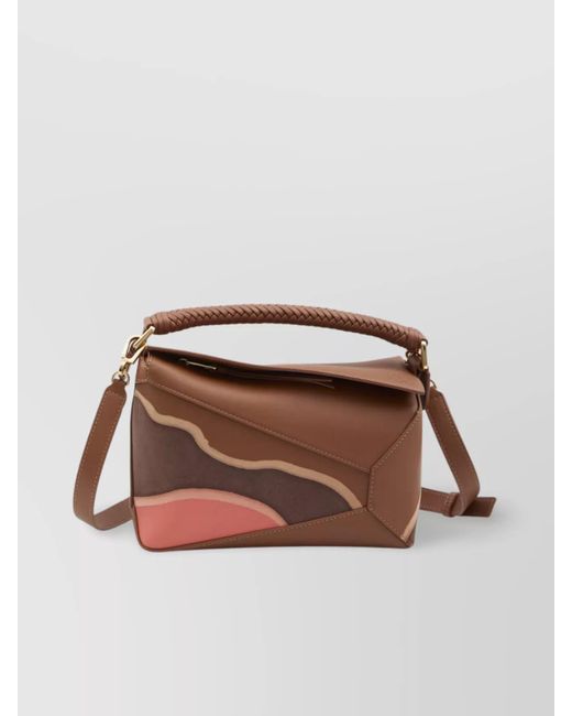 Loewe Brown Compact Puzzle Edge Bag