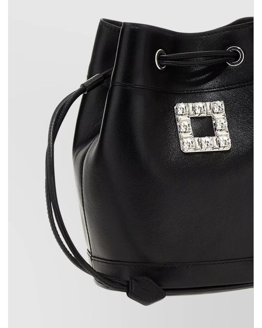 Roger Vivier Black Leather Bucket Bag
