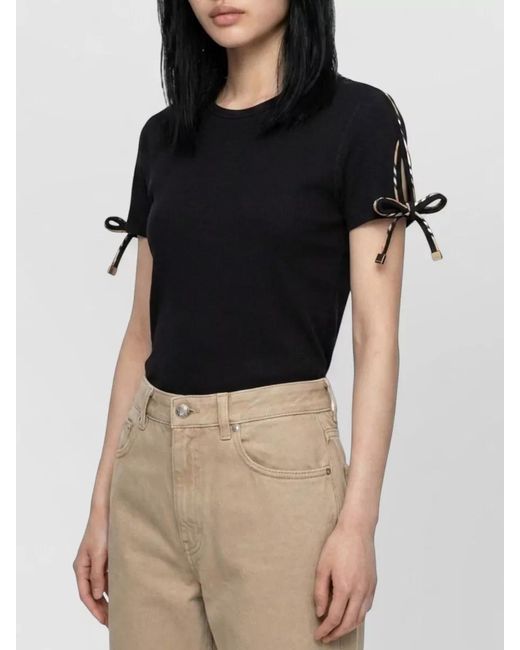 Burberry Black Taisie Ekd Embroidered T-Shirt