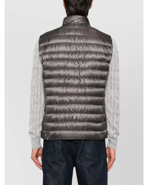 Herno Gray Down Quilted Sleeveless Gilet for men