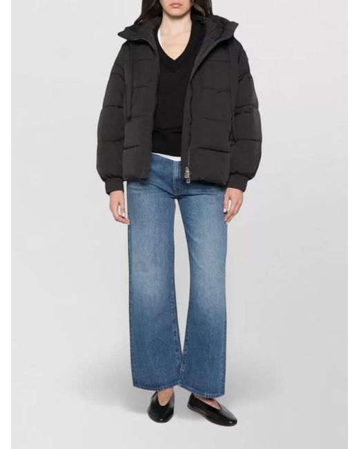 Pinko Black Hooded Long Sleeve Relaxed Fit Coat