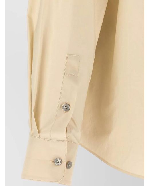 Lemaire Natural Long Sleeve Shirt Single Chest Pocket for men
