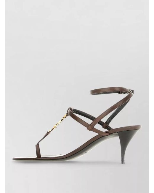 Saint Laurent Metallic Leather Sandals