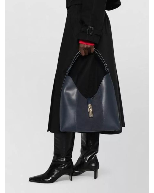 Furla Black 1927 Leather Shoulder Bag
