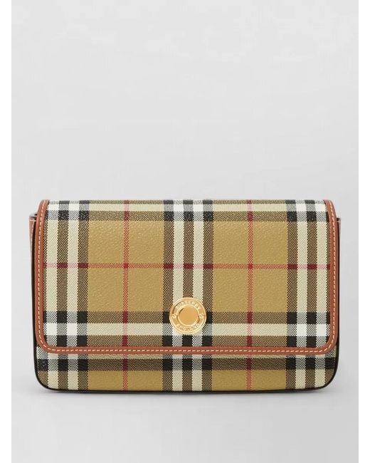Burberry Natural Hampshire Mini Check Crossbody Bag Satchel