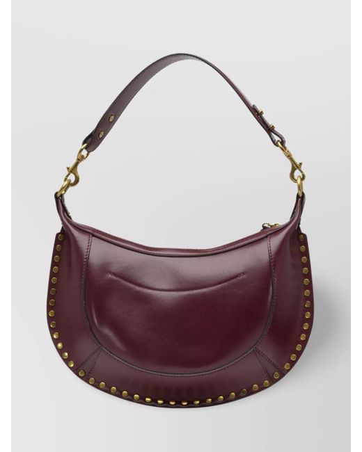 Isabel Marant Purple Naoko Medium Leather Shoulder Bag