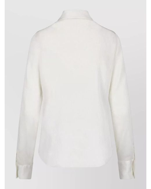 Dondup White Long Sleeve Regular Fit Casual Top