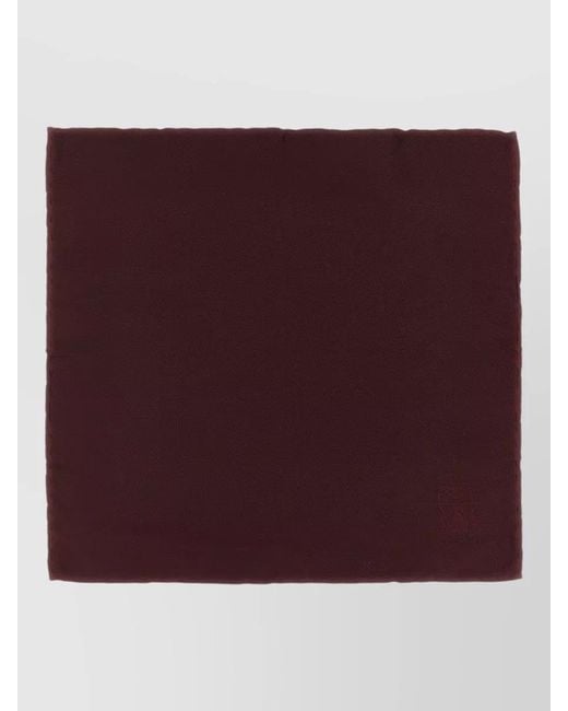 Brunello Cucinelli Purple Double Face Silk Pocket Clutch Twill for men