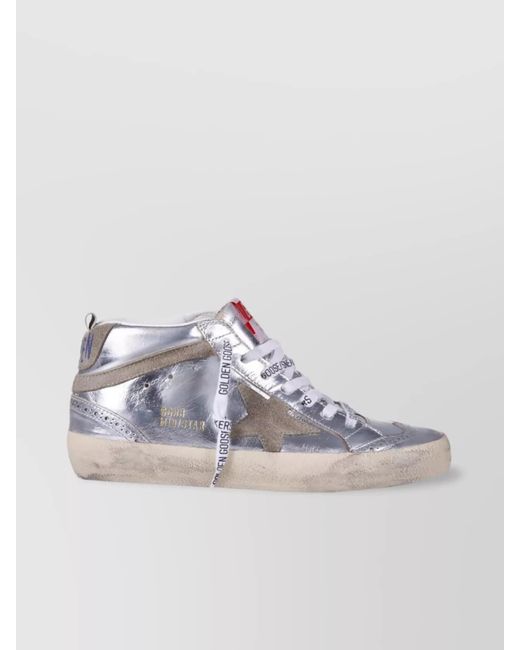 Golden Goose Deluxe Brand Metallic Leather High-Top Sneakers