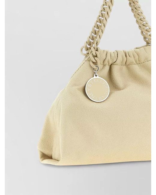 Stella McCartney Natural Falabella Mini Chain Strap Crossbody Bag