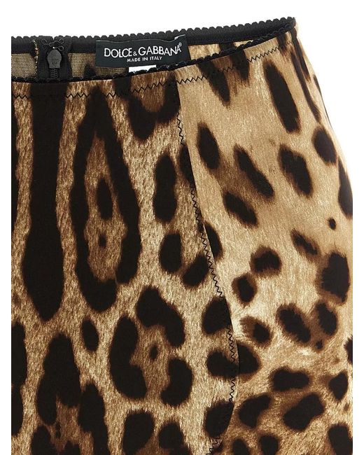 Dolce & Gabbana Natural Leo High Waist Culottes Leopard Motif