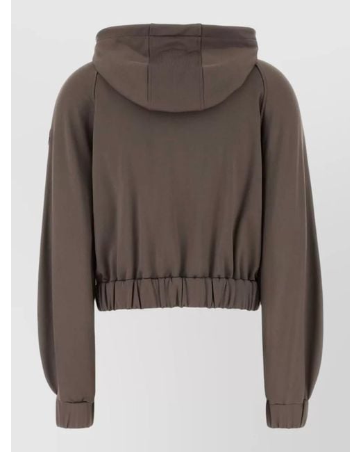 Moncler Brown Cropped Jersey Jacket