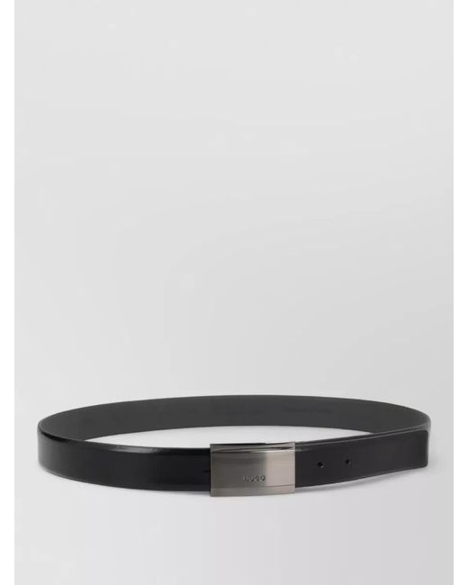 HUGO Gray Leather Belt for men