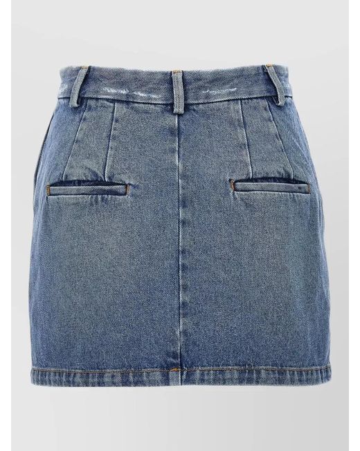 ARMARIUM Blue Lula Mini Skirt Belt Loops Pockets