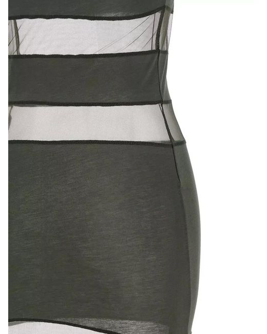 Coperni White Striped Sheer Maxi Dress