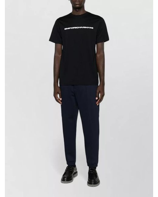 Emporio Armani Black Cotton Logo-Print T-Shirt Set for men