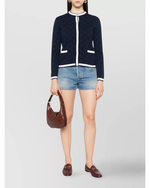 Gucci Blue Denim Short Shorts