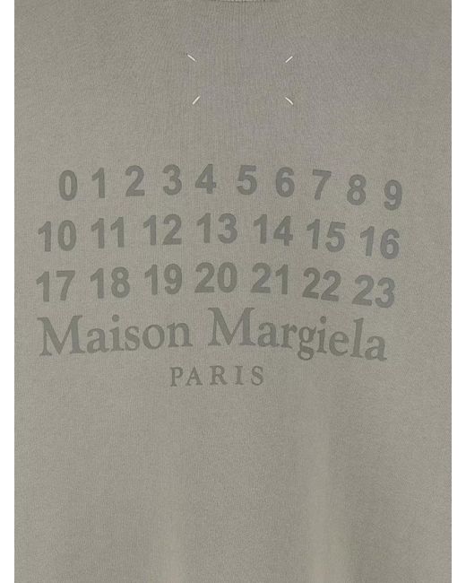 Maison Margiela Gray Cotton Oversized Zip Hoodie for men