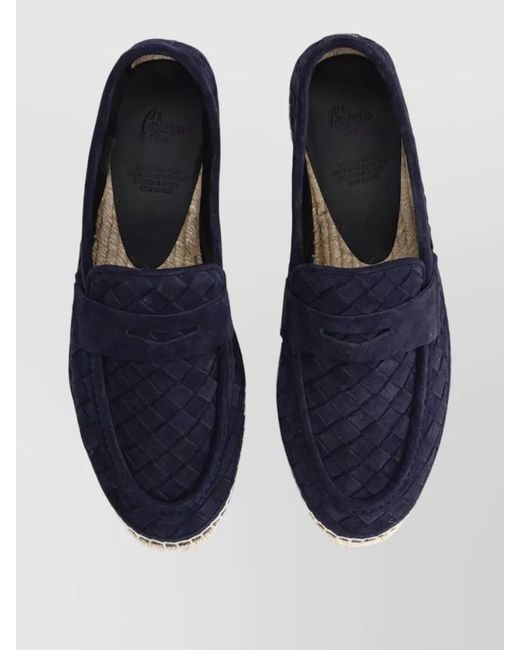 Castaner Blue Nile Moccasin Espadrilles Round Toe Quilting for men