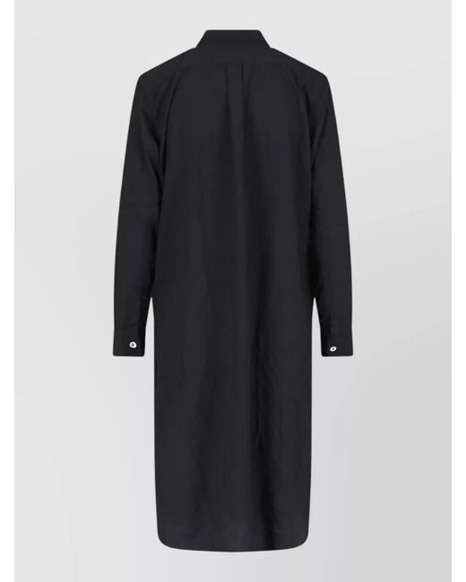 Comme des Garçons Black Panel Detail Dress Long Sleeves Midi