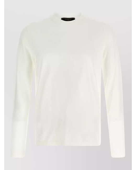 Zanone White Ice Cotton Long-Sleeve T-Shirt for men