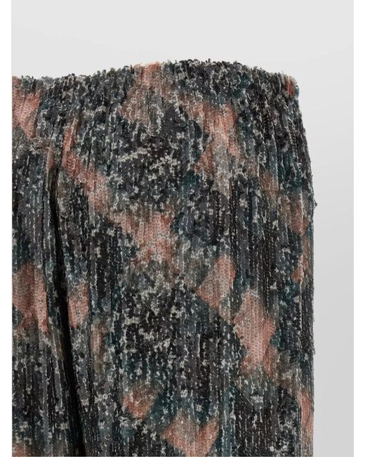 Dries Van Noten Gray Viscose Wide-Leg Trousers