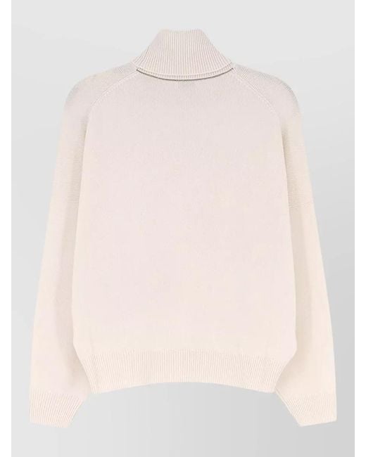 Brunello Cucinelli Natural Cashmere Turtleneck Sweatshirt