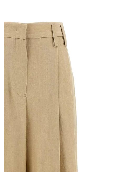 Jil Sander Natural Wide-Leg Trousers