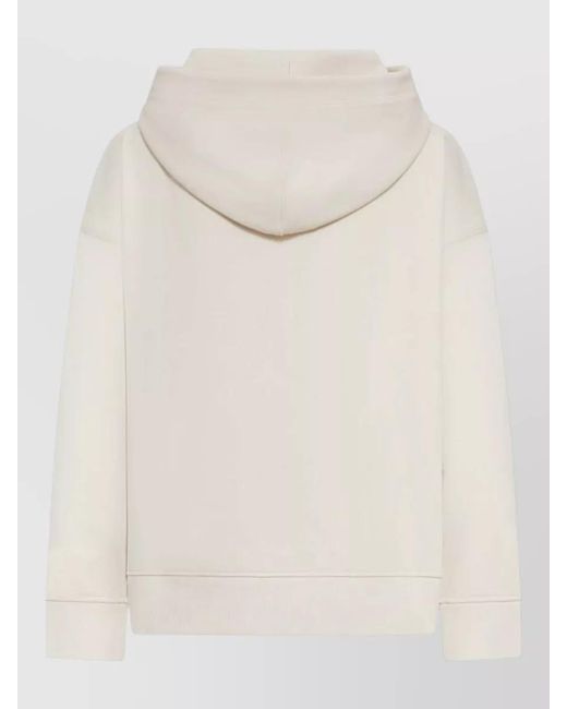 Max Mara Natural Andrea Hooded Sweatshirt Embroidered Logo