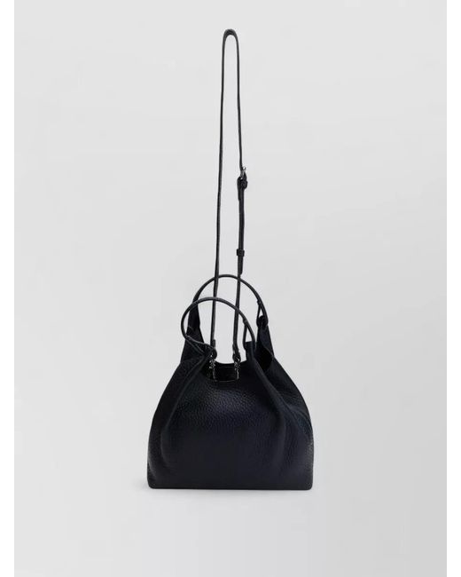 Gianni Chiarini Blue Calfskin Hobo Shoulder Bag Top Handles