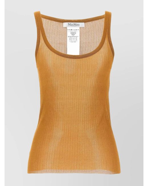 Max Mara Brown Silk Tank Top