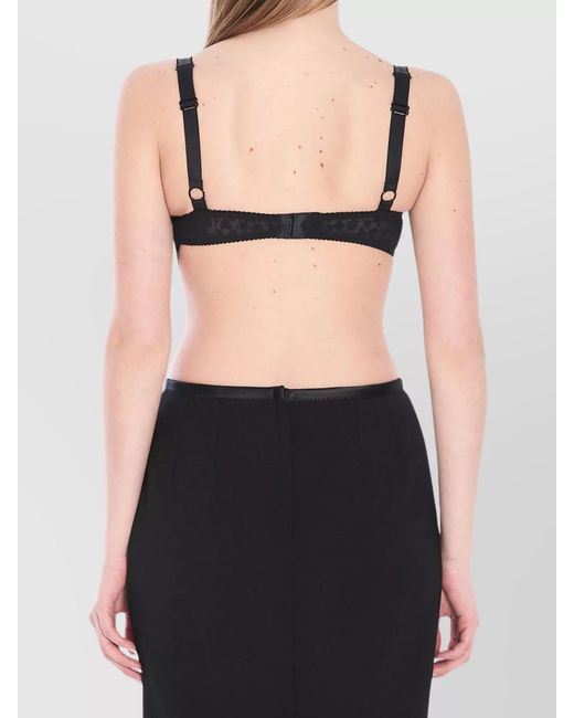 Dolce & Gabbana Black Lace Balconette Bra Top