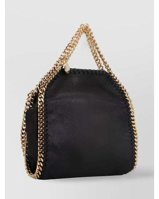 Stella McCartney Black Falabella Tiny Faux Leather Shoulder Bag