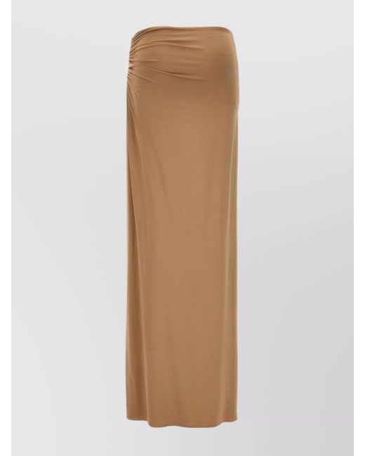 Magda Butrym Natural High-Rise Midi Skirt