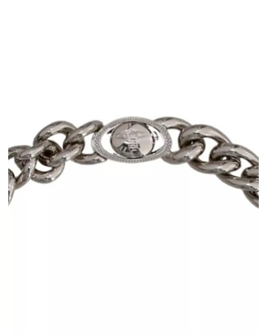 Vivienne Westwood Metallic Crystal-Embellished Chain Necklace