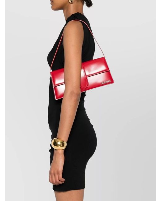 Jacquemus Red Le Bambino Long Leather Shoulder Bag