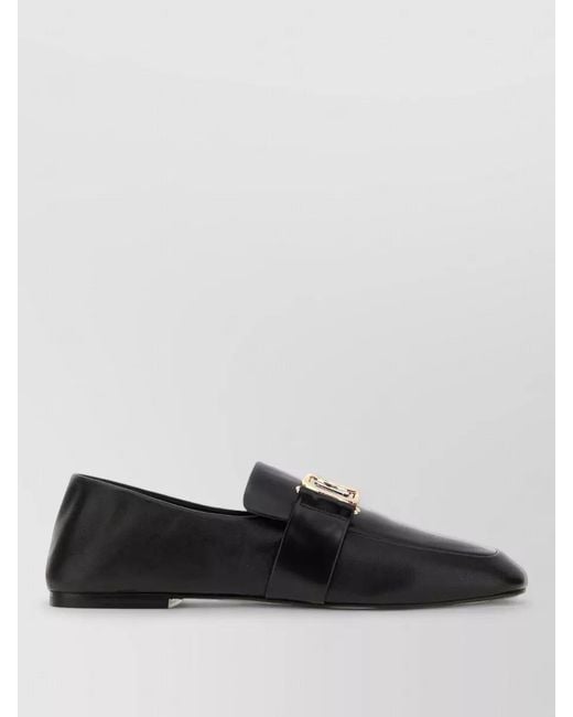 Lanvin Black Leather Loafers