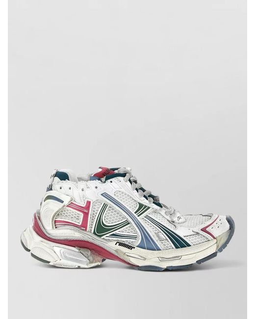Balenciaga Blue Runner Sneakers Mesh Polyurethane Polyester Rubber for men